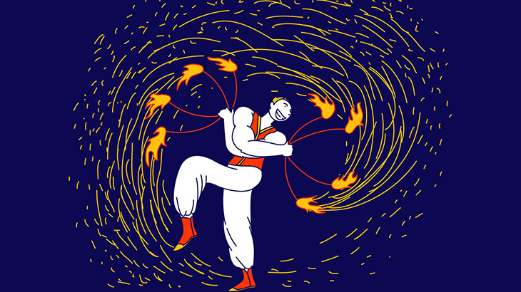 火の玉を回転させるパフォーマンスをしていた男子学生、感電死（動画）