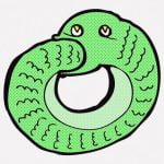 ペットショップのヘビさん、自分を食べてしまう（動画）