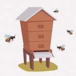 巣箱の入り口で門番をする2匹のハチ（動画）