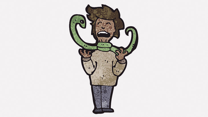 巨大なヘビに巻き付かれた男、窒息死･･･（動画）