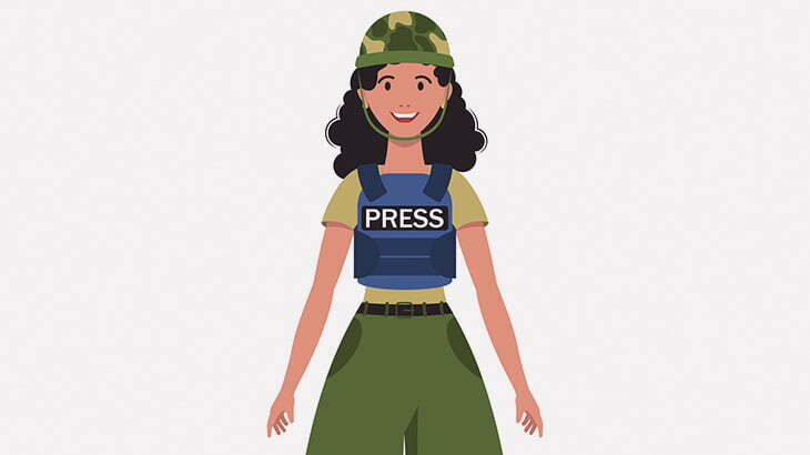 ウクライナの戦線に派遣された新人女性レポーター（動画）