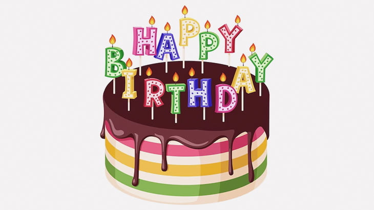 誕生日おめでとう！ → ケーキに顔を埋められる → ロウソクが目に刺さる（動画）