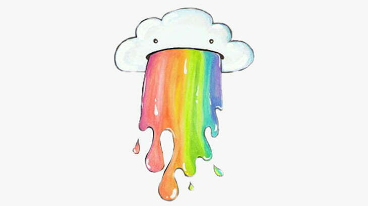 あの雲だけめちゃくちゃ虹色になってる（動画）