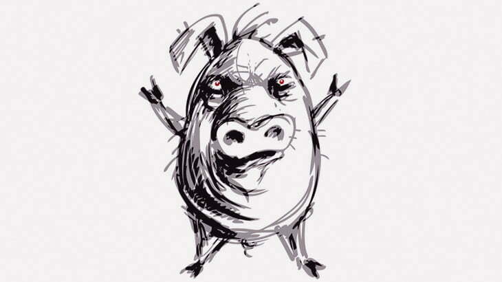 路上で遊んでいた少年、豚に襲われてしまう（動画）