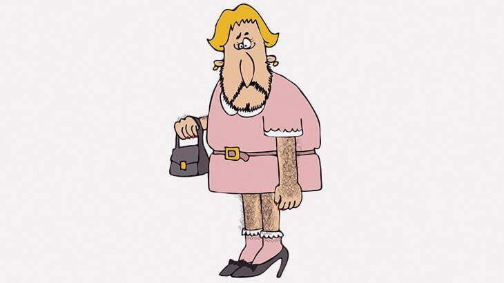 見知らぬ人達に叫びまくるパワー系女装おじさん（動画）