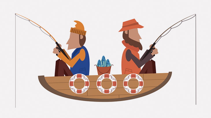 ボートで釣りしてた漁師、突然陥没した穴に吸い込まれかけてしまう（動画）