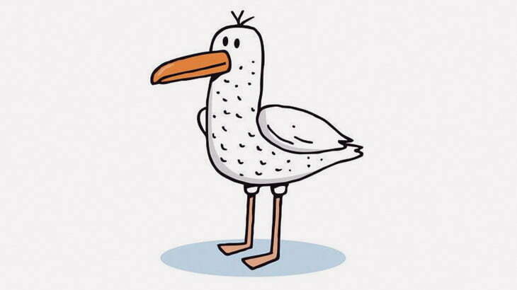 サッカー場に侵入したカモメさん、ボールがぶつかって動けなくなってしまう（動画）