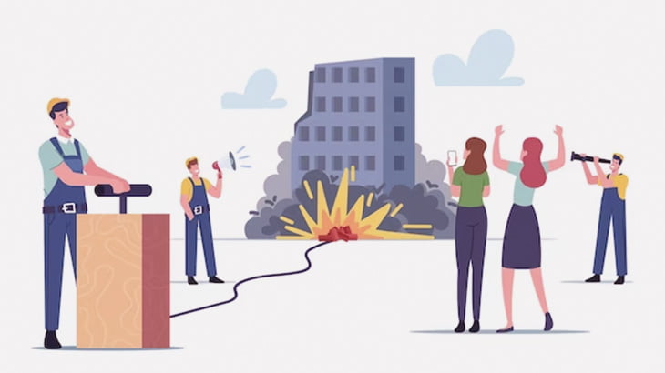 建造物の爆破解体コンピレーション（動画）