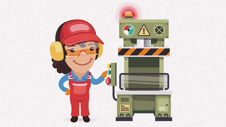 女性作業員さん、機械に腕を巻き込まれてしまう（動画）