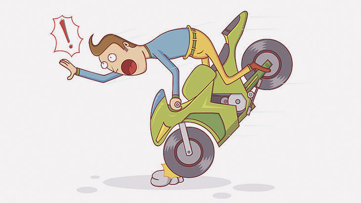 【閲覧注意】バイクで転倒した2人の男「足ちぎれたわー･･･」（動画）