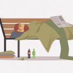 【閲覧注意】ベンチで寝る男のお尻、ヤバいことになってた･･･（動画）