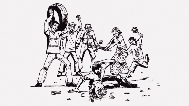 【閲覧注意】この女性、住民たちにとんでもない姿に変えられてしまう･･･（動画）