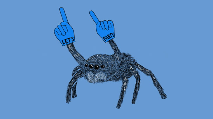 クラブイベント会場でノリノリなクモが撮影される（動画）