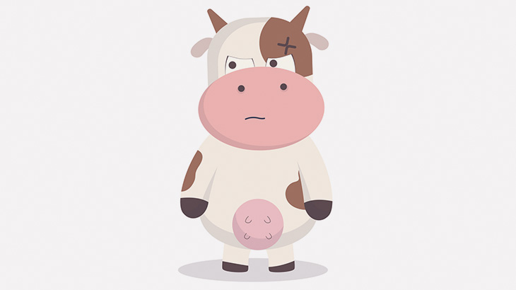 牛舎の掃除をしていた女性、牛に蹴られてKO（動画）