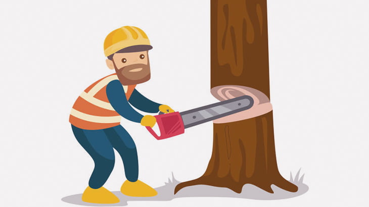 【閲覧注意】男「チェンソーで木を切るぞ！」 → 刃が顔に当たった結果･･･（画像）