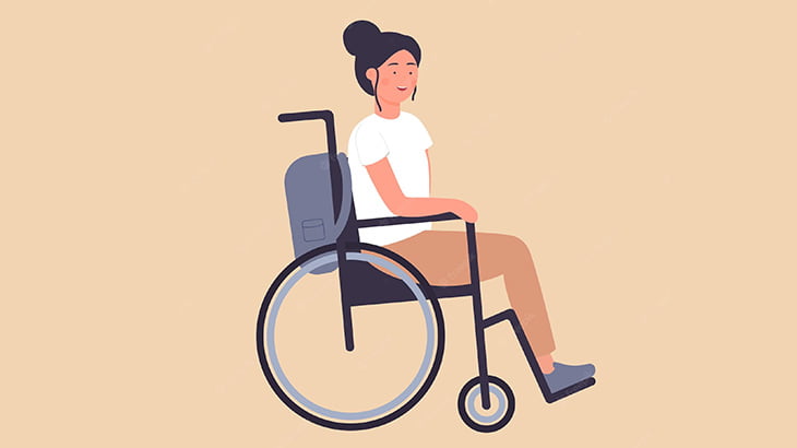 下半身不随の女性の足、めちゃくちゃ細い（動画）