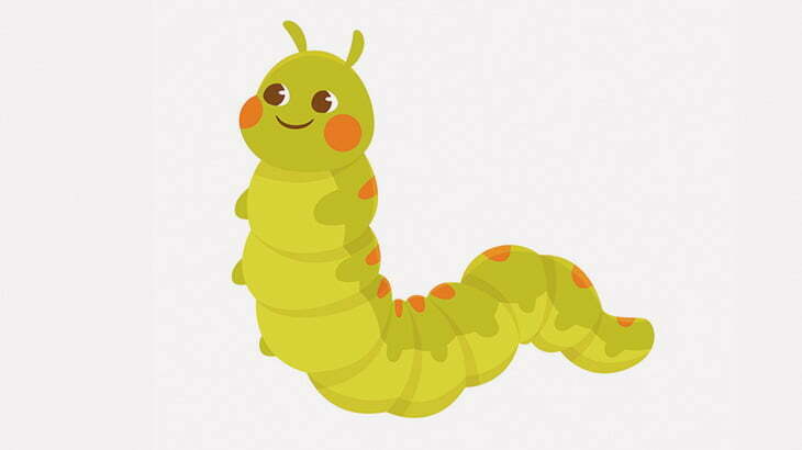 イモムシの体になんか巻き付いてる。可哀想に･･･ → 衝撃の結末（動画）