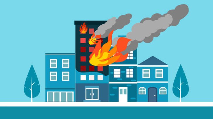 マンション火災から逃げ遅れた住民、飛び降り自殺してしまう･･･（動画）