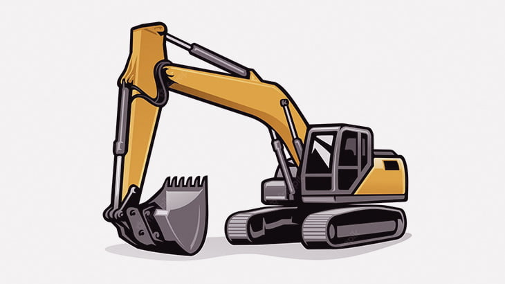 水路に落ちて流される子牛を油圧ショベルで救出（動画）