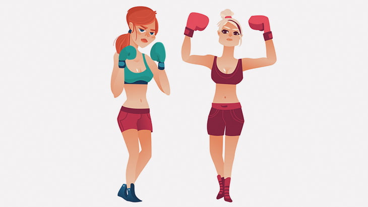 女ボクサーさん、勝負に勝った喜びのあまりオッパイを見せてしまう（動画）