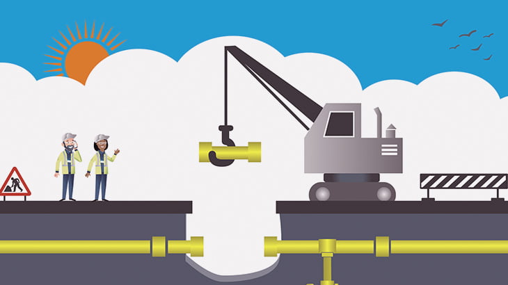 地下のガス管が爆発 → 停車中の車が一斉にジャンプ（動画）
