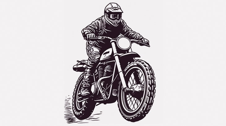 森の中を走っていたバイカーさん、足に木の枝が突き刺さってしまう（動画）