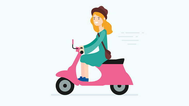 バイクで走るこのオバちゃん、迷惑すぎる（動画）