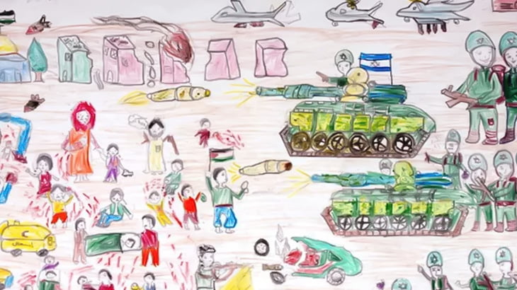 【閲覧注意】パレスチナ人「イスラエルの爆撃で子供たちはこんな姿にされたんだ！」（動画）