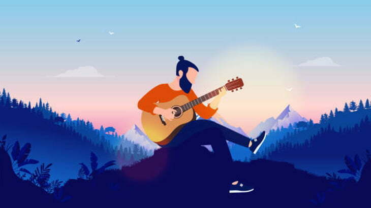 湖でギターを鳴らすと一斉に飛び跳ねる昆虫たち（動画）