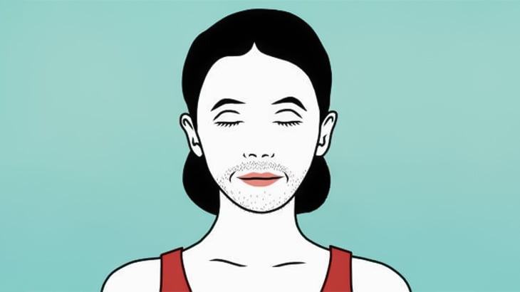 女「私、顔が少し毛深いんだよね」（動画）