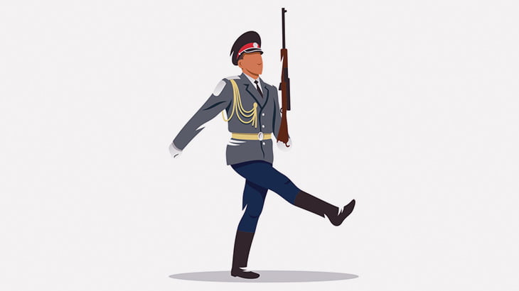 米バージニア州アーリントン国立墓地で行われる衛兵交代式（動画）