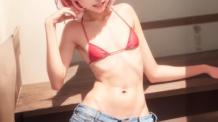 つるぺた貧乳だけど腹筋バキバキお姉さんと一緒にトレーニング、どうですか？（動画）