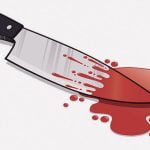客の男「良いナイフだなー」 → 自分の身体に突き刺して流血（動画）