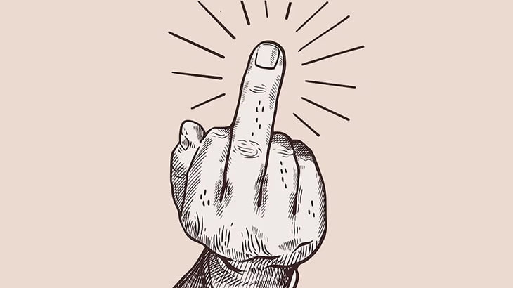 男「俺の中指、ちょっと長いからFUCKサインもやりやすいわｗｗｗｗ」（動画）