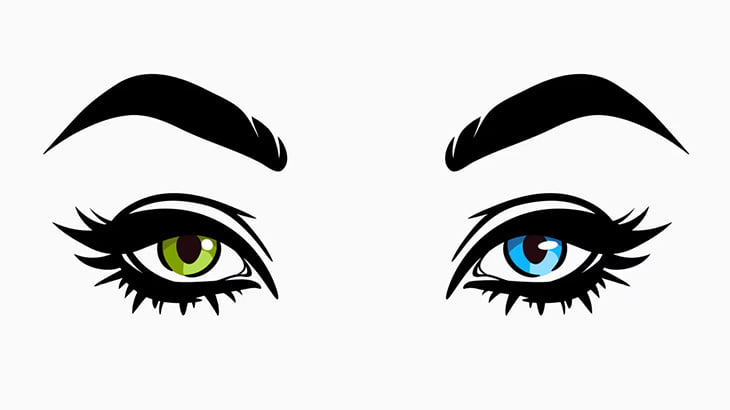 「虹彩異色症」の眼を持つ女性、神秘的（動画）