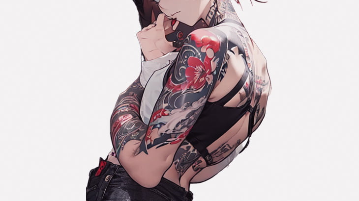 いろいろブッ飛んでしまった入れ墨お姉さんのディルドオナニー、激しすぎる（動画）