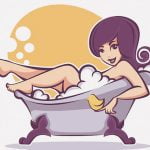 女「お風呂に入るための毎日のセッティングルーティンを紹介しますね」（動画）