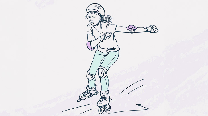 道路を猛スピードで疾走するローラースケートめちゃうまお姉さん（動画）