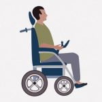 電動車椅子に乗ってダンスを披露する身体が小さい障害者の男