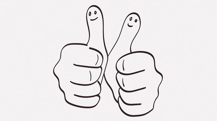 親指をミュージシャンに見立てて演奏してるっぽい雰囲気を作り出すTikToker（動画）