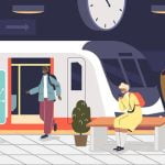 電車が発車する直前に乗客によく分からないことをしてリアクションを勝手に撮影する男（動画）