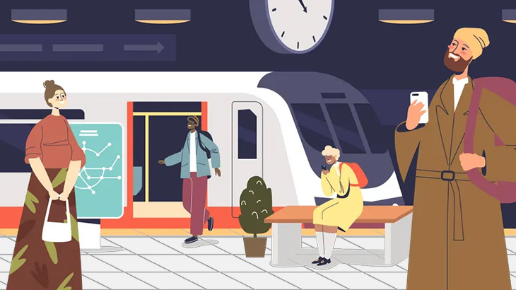 電車が発車する直前に乗客によく分からないことをしてリアクションを勝手に撮影する男（動画）