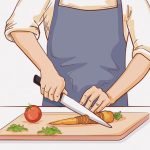 音楽のリズムに合わせて野菜をノールック高速輪切りする料理人の男（動画）