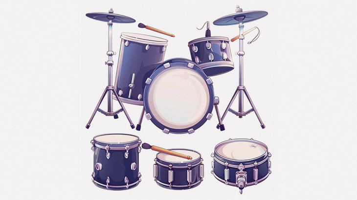 ドラムセットを使って独特なループ音源素材を作る男（動画）