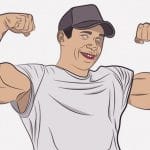 力を入れた時と抜いた時の顔があまりにも違いすぎるマッチョな男（動画）