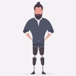 短い義足でコミカルに動き回る、両足が無い男（動画）