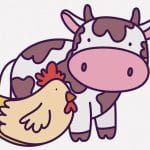 牛と一緒に飼われてたニワトリさん、食われてしまう･･･（動画）