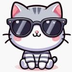 まるでメガネをかけたかのような模様が顔についてる猫の日常