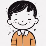 両腕両足の形が歪だけど明るくて元気いっぱいな男の子