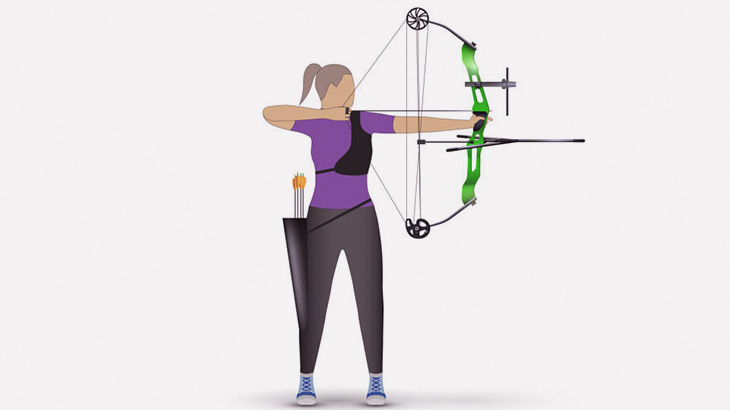 コンパウンドボウの矢の先端にカメラを付けて飛ばしてみた